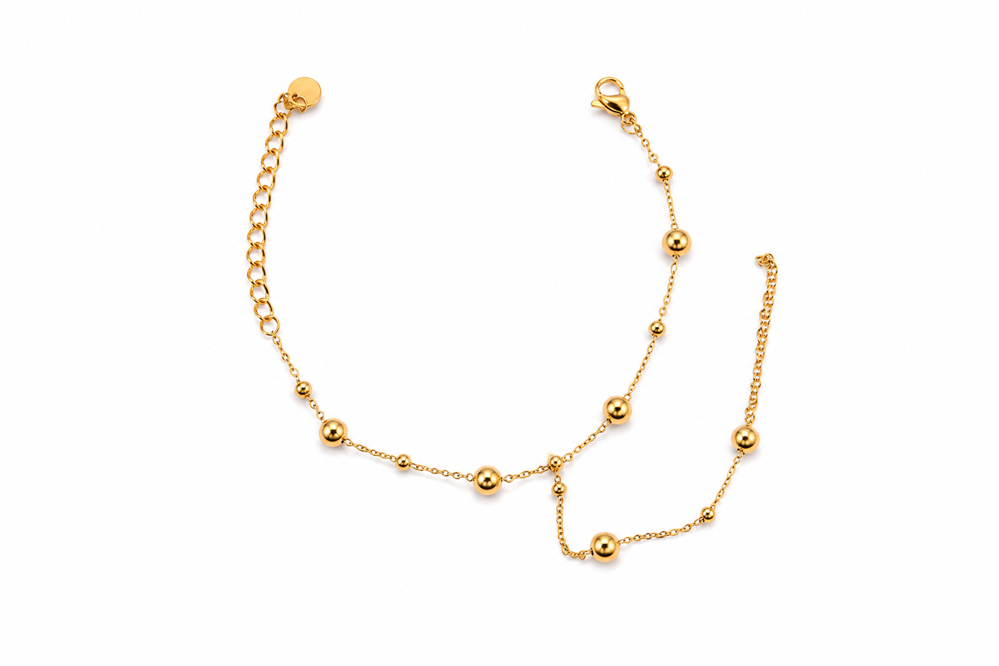 Golden Bead Hand Chain