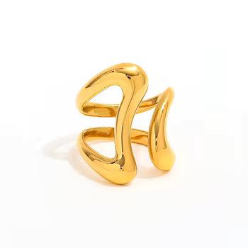Sculpted Wave Ring