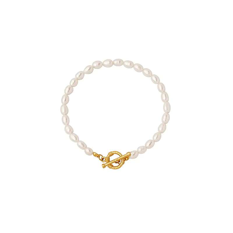 Luxe Pearl Toggle Chain Bracelet