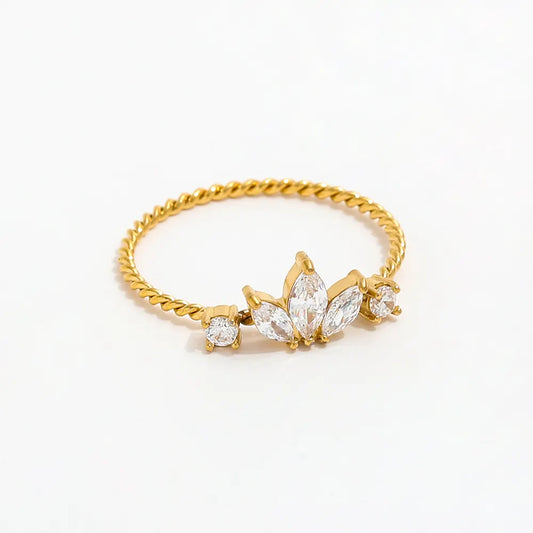 Athena crystal crown ring