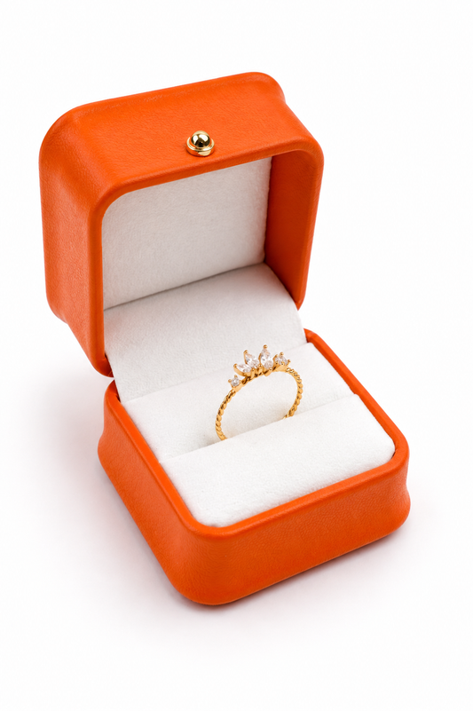 Athena crystal crown ring
