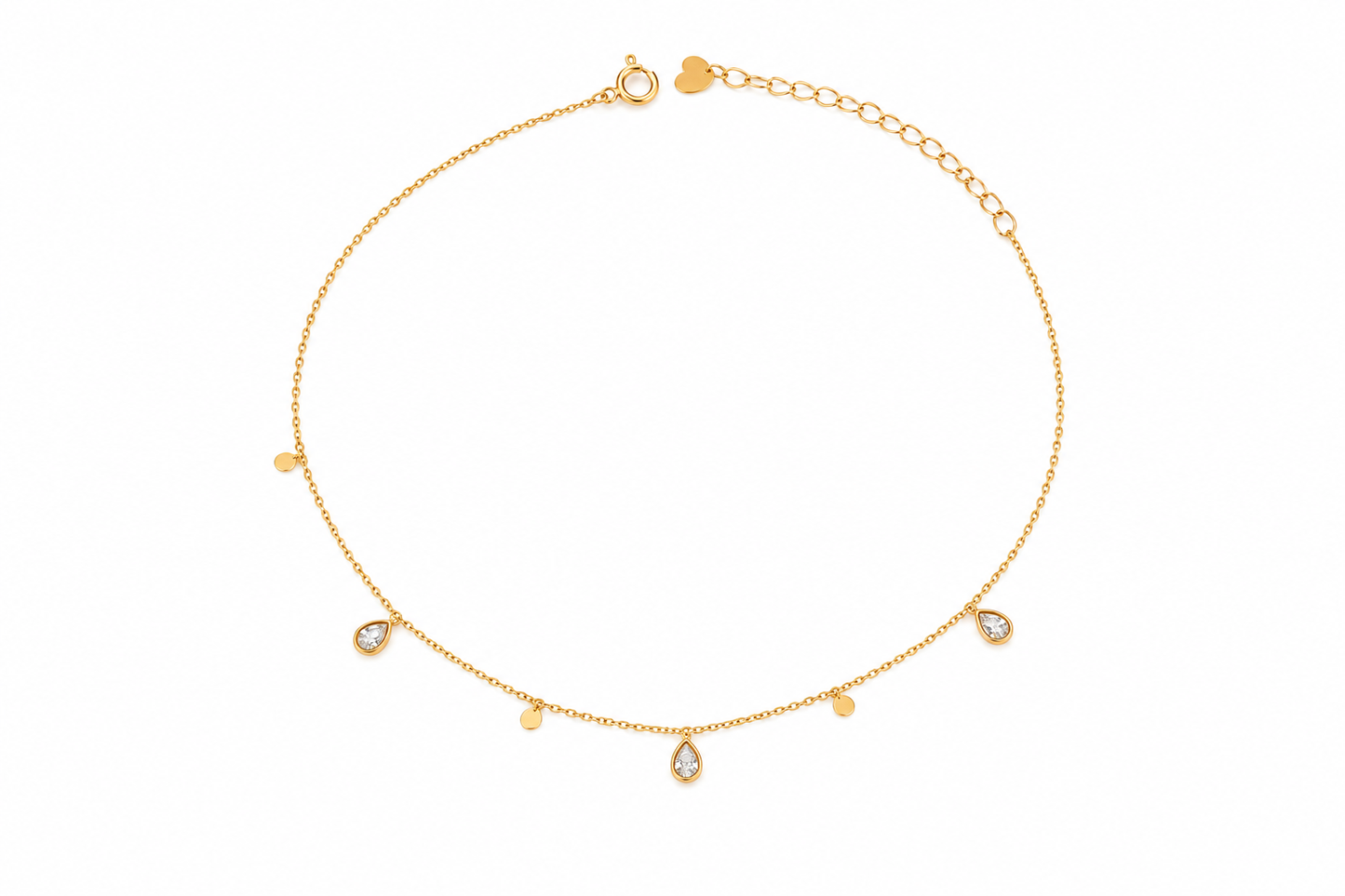 Crystal Drop Anklet