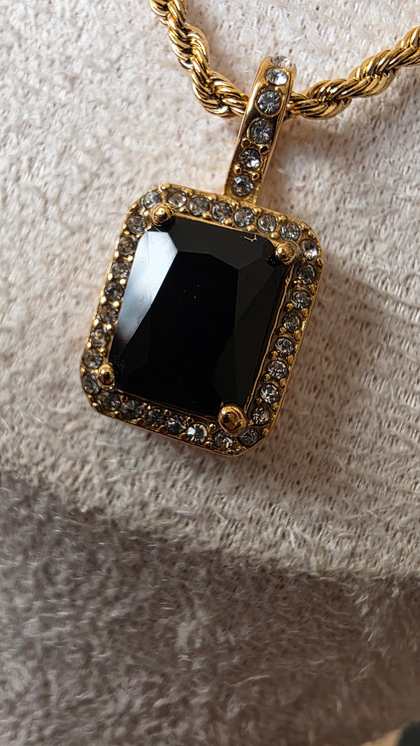 Luxe Dual Square Zircon Pendant Necklace
