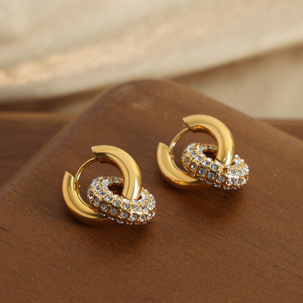 Luxe Double Pavé Hoop Earrings