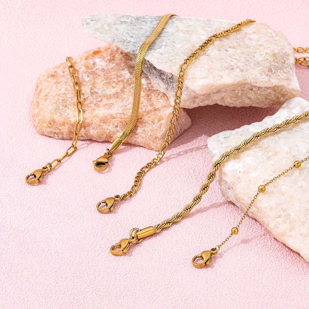 Luxe Gold Layered Chain Bracelet Set