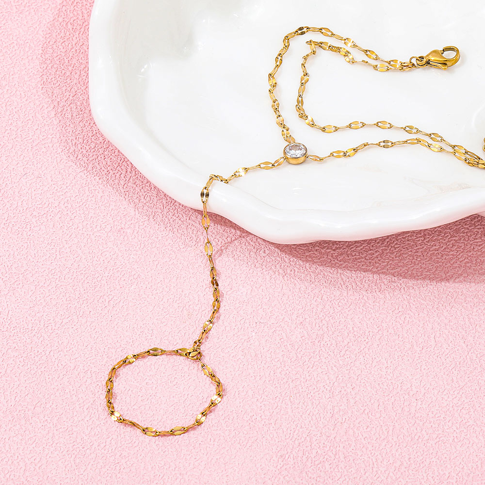 Luxe Dainty Hand Chain Ring Bracelet