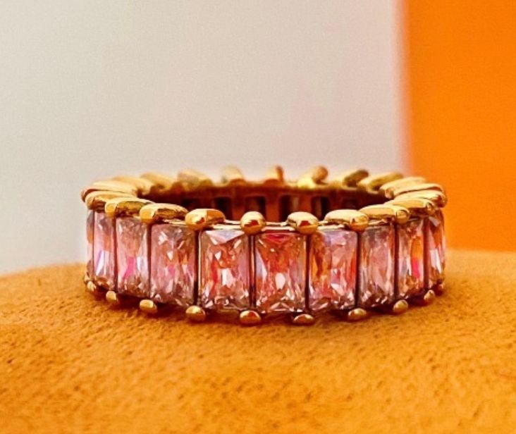 baguette crystal ring