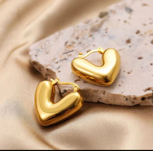 Golden Hearts earring