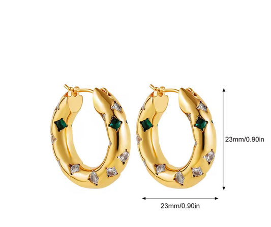 Emerald Bloom earring