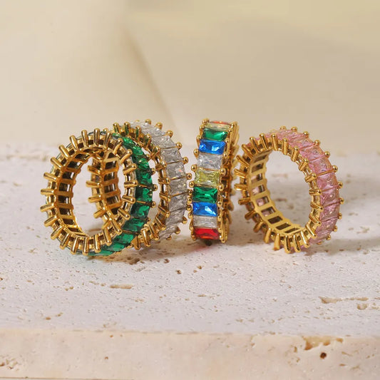 baguette crystal ring