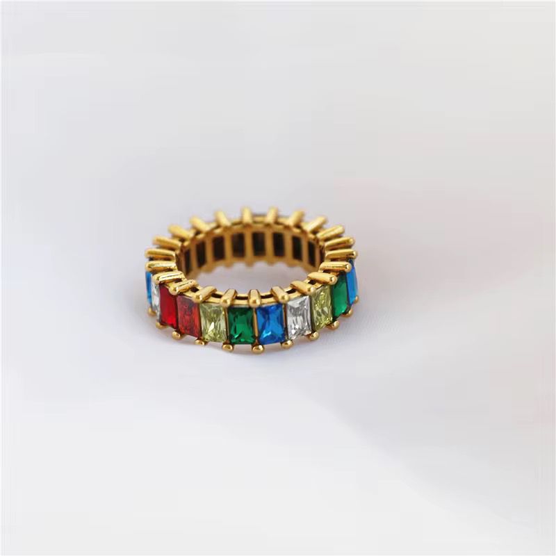 baguette crystal ring