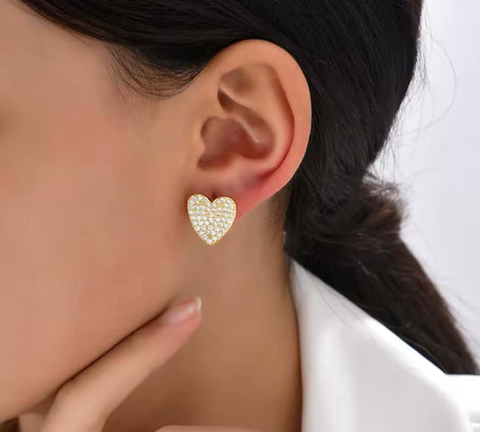 Sparkle Heart earring